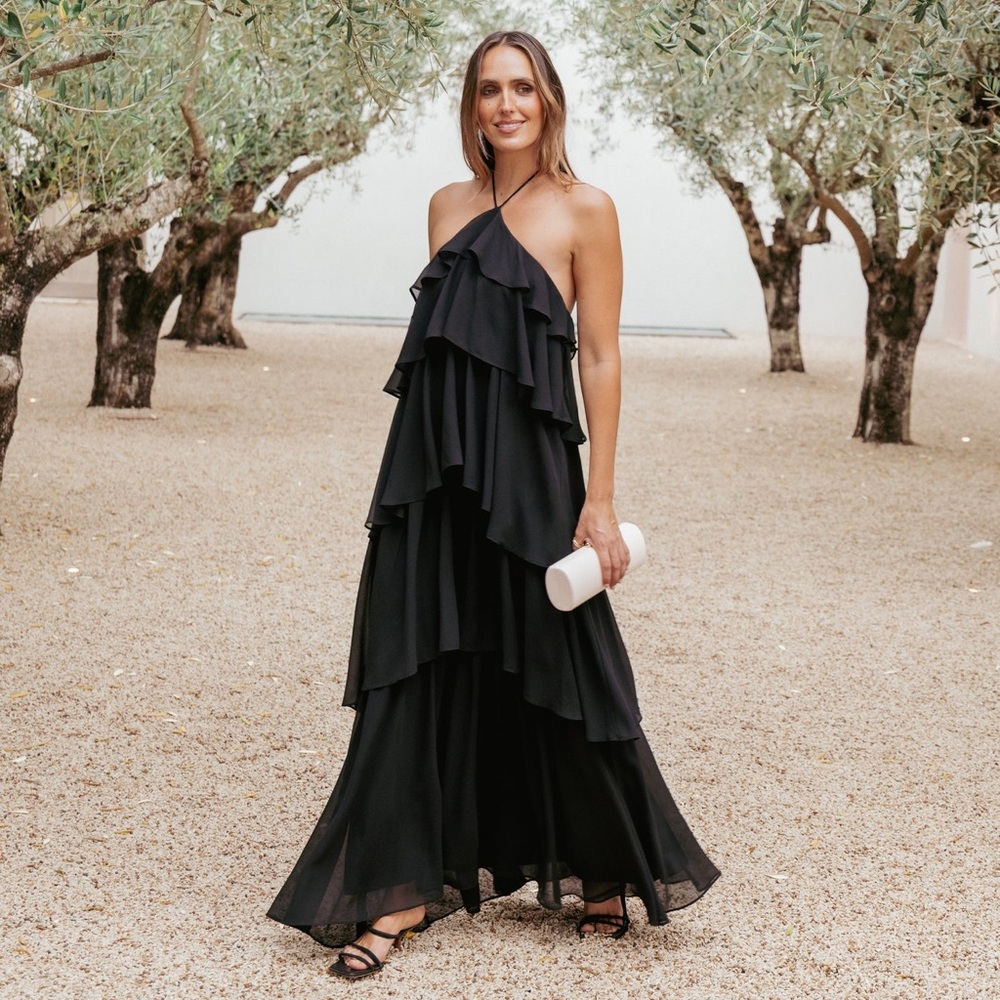 Petal & Pup Chasity Halterneck Maxi Dress